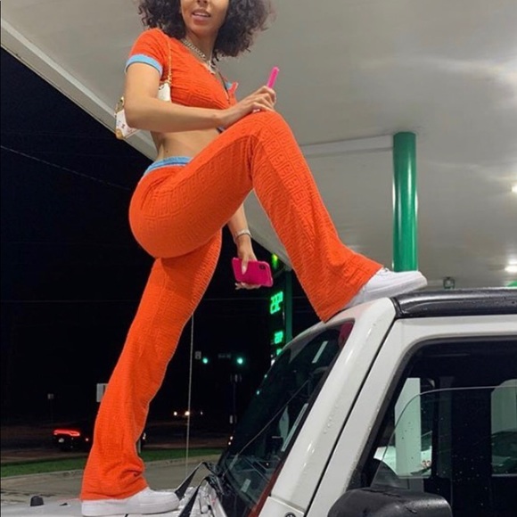 VTG CHANEL SPORT LOGO TERRY SHIRT TOP HAILEY BIEBER 36 - Picture 5 of 7